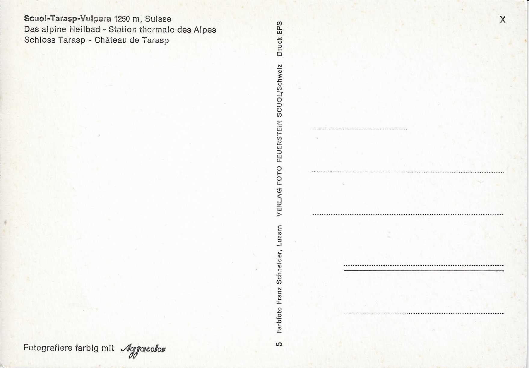 Cartes postales: Scuol-Tarasp-Vulpera GR – Neuf (Voir description) à Rothrist par Stranglehold 1