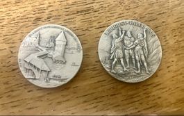 Deux pièces argent 900