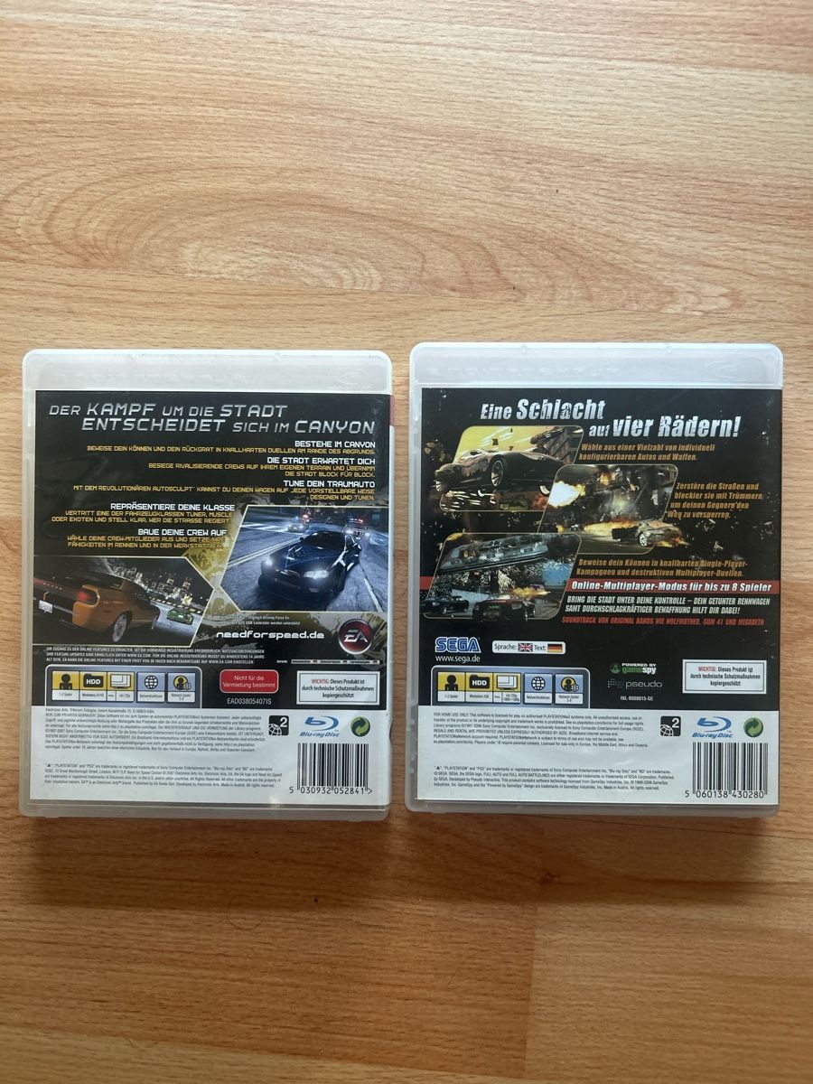 Sony Giochi: 2 PS3 Games Need for Speed Carbon Full Auto 2 Set – Usato da Schötz venduto da lor_z95g 2