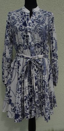 Devotion Twins Kleid blau marine weiss Gr S 36/38 Paisley
