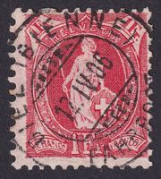 91A, Stehende Helvetia mit Vollstempel BIEL (BIENNE) BE