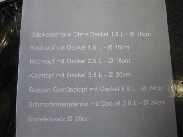 Padelle: 12- tlg. Kochtopfset Classic royal glasd – Nuovo e nell'imballaggio originale da Necker venduto da liq24 3