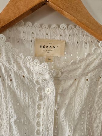 Sezane Marinette blouse cotton