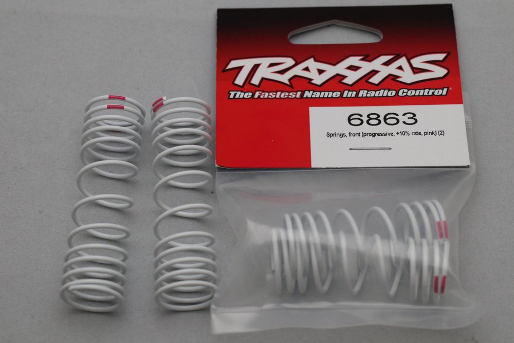 Traxxas 6863 Ressorts Avant (Progressifs, +10%, Rose) – Pièces Détachées Pour RC