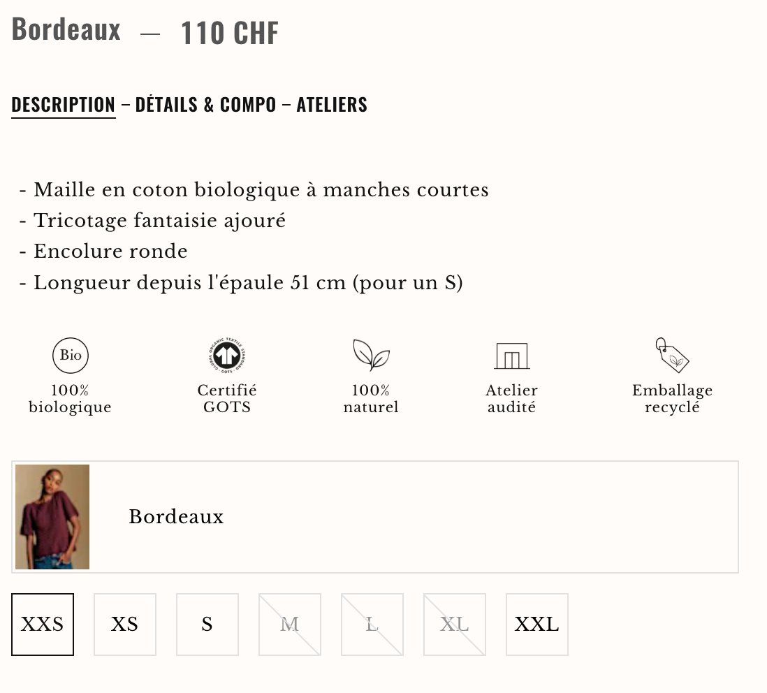 Sezane Top: Sezane - Haut Lalia - Taille M – Usato da Attalens venduto da cam_mq9h 8