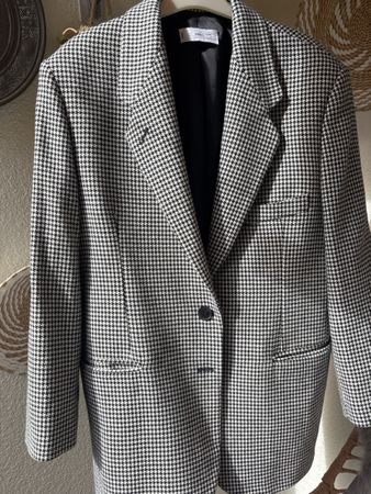Blazer Pied-de-Poule MNG - Taglia S - Perfetto per l'autunno