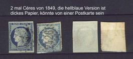 Frankreich 1849, 2 mal Céres gest, siehe Bild
