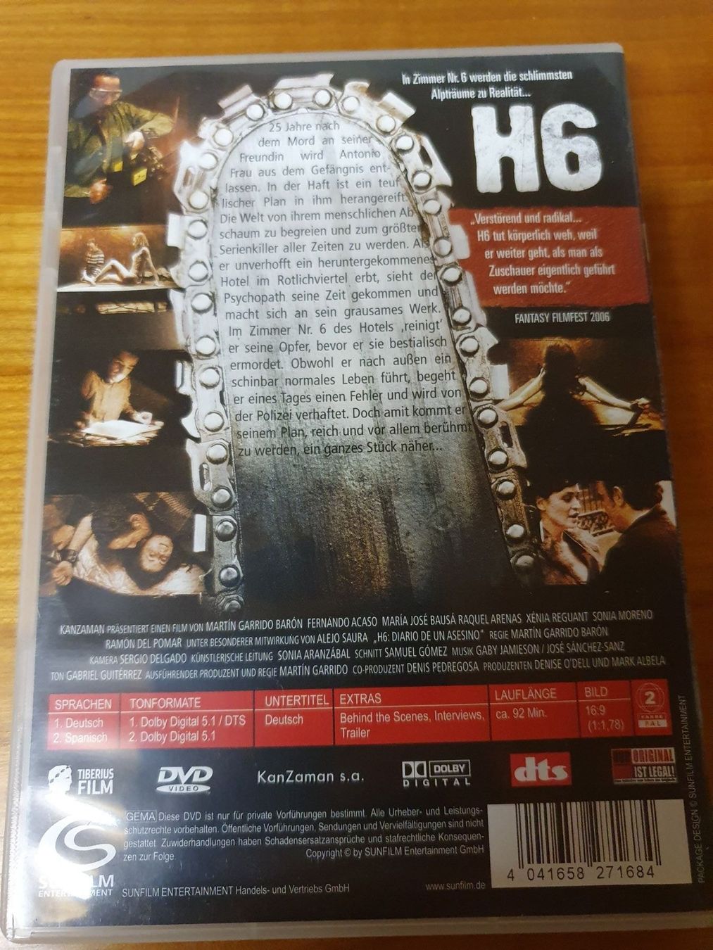 Tutti i DVDs: H6 Tagebuch eines Serienkillers Horror – Usato da Oberdorf BL venduto da BaldenEagle 1