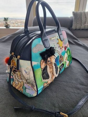 Handtasche exklusiv einzigartig Hundemotive 3D