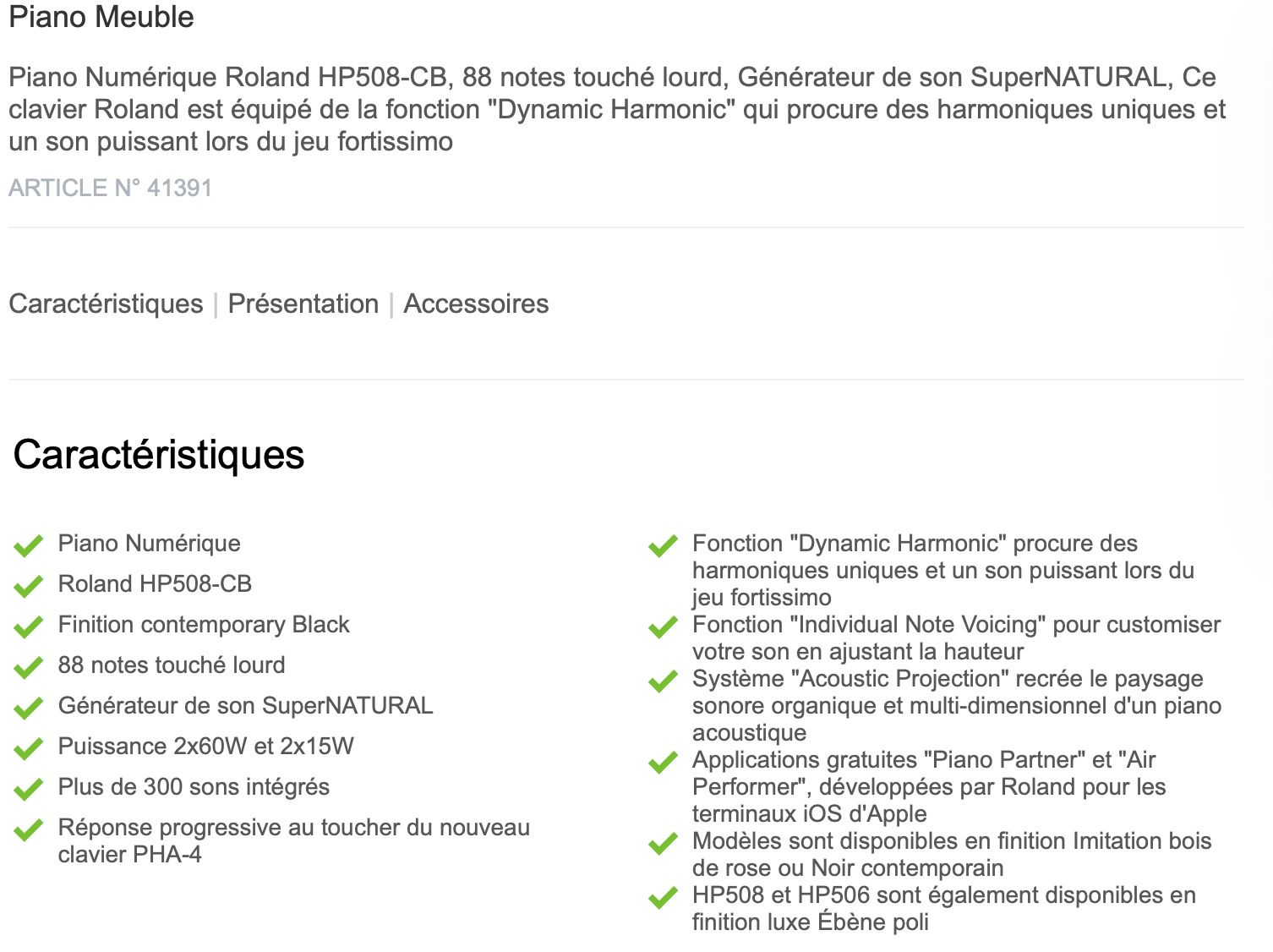 Roland Musikinstrumente: Roland HP 508 - CB digital piano – Gebraucht aus St-Gingolph von GoldenKeys 5