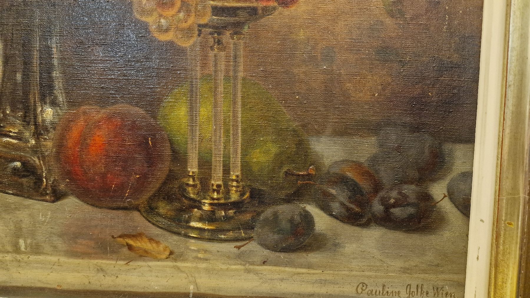 Dipinti: Antike Ölgemälde, Herbststillleben, signiert – Usato da BERN venduto da Intarsia 5