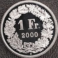 1 Franken 2000 stgl. / aus Münzsatz