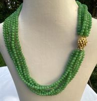 Collier Brasilianit Kristall grün, Halskette retro Brasilien