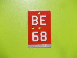 Velonummer / Fahrradnummer BE 68