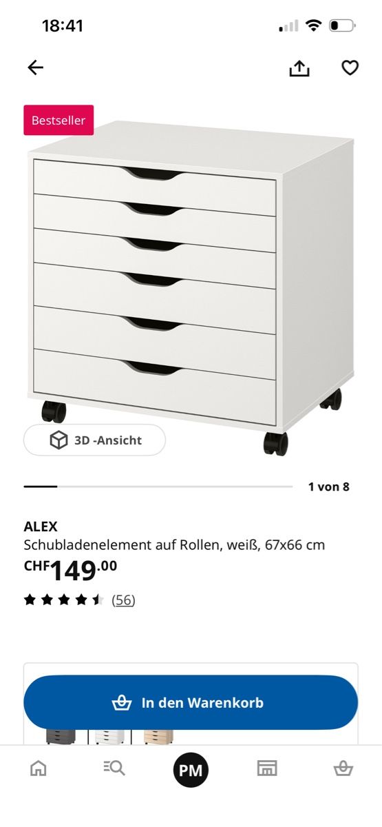 Ikea Banconi: Schubladenkorpus Ikea Alex – Usato da Baden venduto da pat_wx96 2