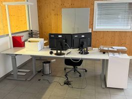 Ecktisch Echo 200 × 90 cm mit Anbautisch rechts 160 × 60cm