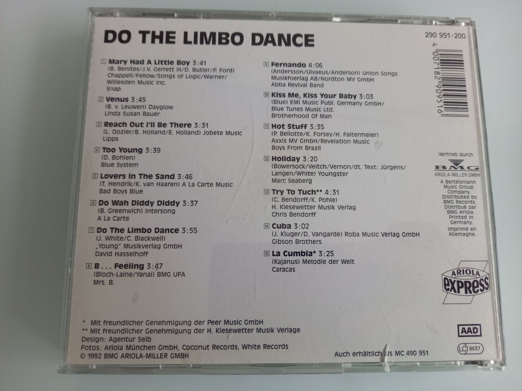 CD: CD Do the Limbo Dance David Hasselhof u.a. – Usato da Unterengstringen venduto da saraman 1