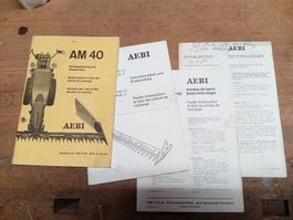 Oldtimer Aebi AM40 Betriebsanleitung Ersatzteilliste