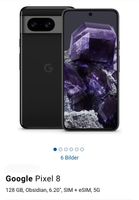 Google Pixel 8, Obsidian, 128GB,  6.20", SIM + eSIM, 5G