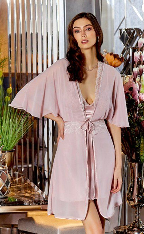 Negligees & Pigiami: Elegantes Satin-Negligé Set in Rosé – Nuovo (secondo la descrizione) da Oftringen venduto da Handano