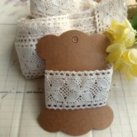 Spitze Spitzenband Baumwolle beige 2M dentelle coton
