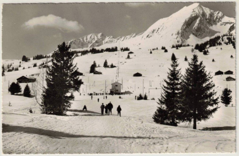 Cartoline postali: Col des Mosses - Skilift mit Gros Van – Usato da Binningen venduto da Mountainrider