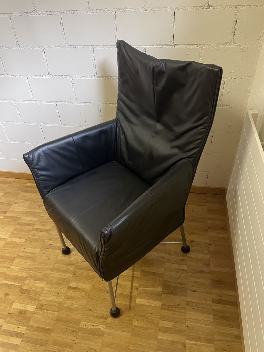 Stühle: Designer Leder Sessel Chrom Schwarz Stuhl – Gebraucht aus Bülach von blanikwhatelse 1