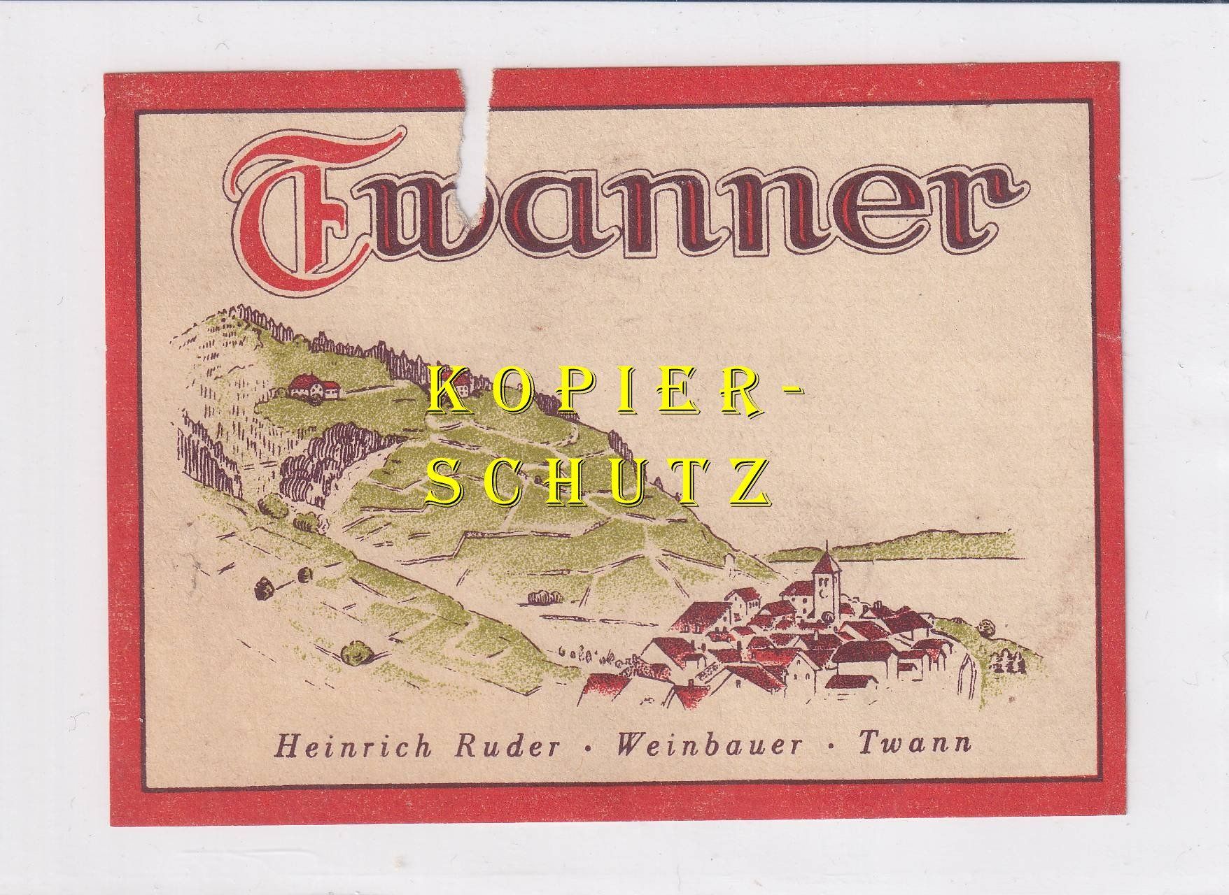 Papiere: Etikette - Twanner /bd – Gebraucht aus Hombrechtikon von Rudolf07