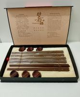 Holz-Essstäbchen-Set für 6 Personen (4x neu, 2x gebraucht)