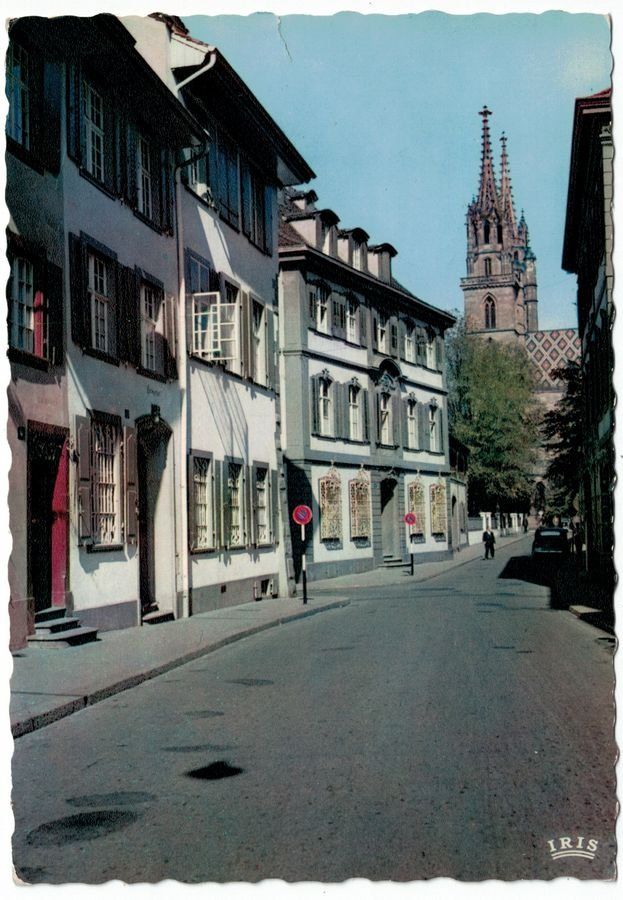 Cartoline postali: Basel, Rittergasse, gelaufen 1962 – Usato da Frauenfeld venduto da POML