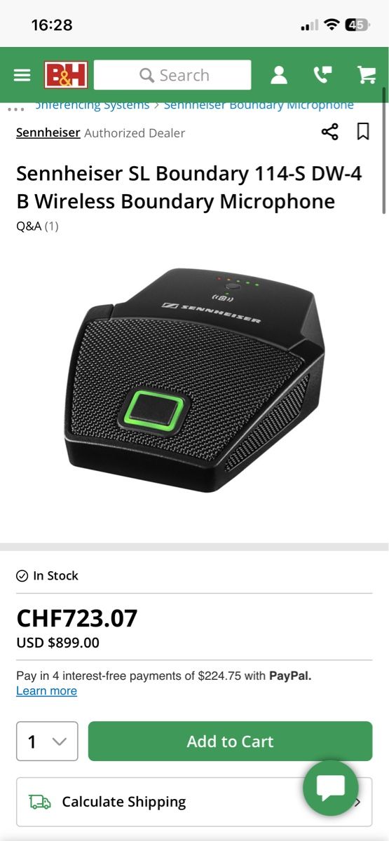Sennheiser Mikrofone: Sennheiser Wireless Mikrophon SL Boundary – Neu (gemäss Beschreibung) aus St. Gallen von fro_ks8w 2