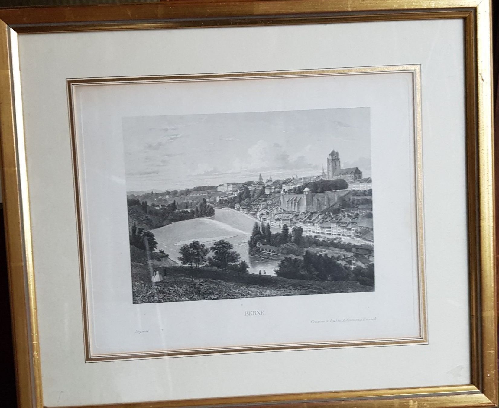 Dipinti: belle litho ancienne, vue de Berne – Usato da Lausanne venduto da leneko