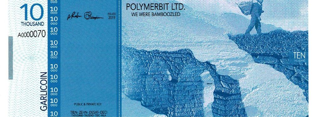 Polymerbit Garlicoin 10000 Gulden UNZ (Neu (gemäss Beschreibung)) in ...