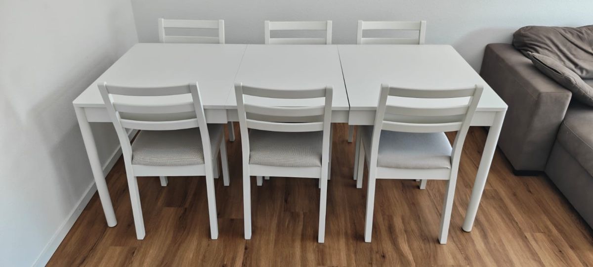 Set de table et chaises: TONSTAD Extendable Table 140/196x85 cm White – Neuf (Voir description) à Schwerzenbach par Thia 5