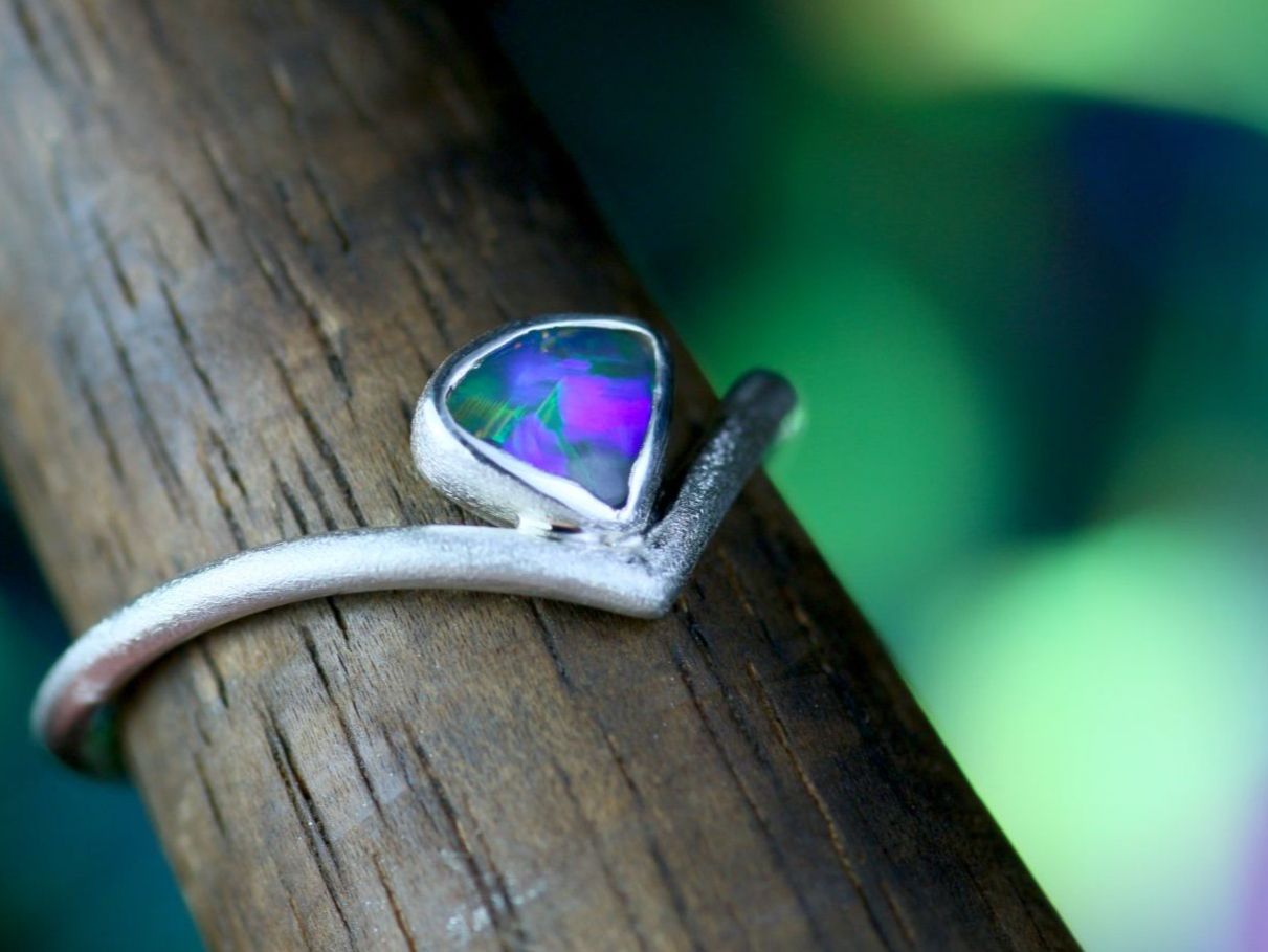 Anelli: AURALIS Wunderschöner Opal Silberring · Grösse EU 55 – Nuovo e nell'imballaggio originale da Bern venduto da OSONO.Design 3