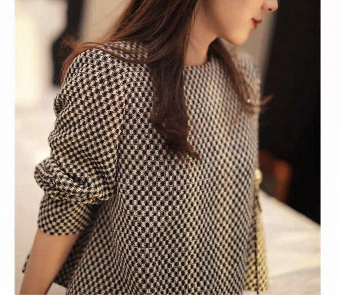 Top: Checkered Spring topChic! As new. S – Nuovo (secondo la descrizione) da Basel venduto da 550_ckp6 6