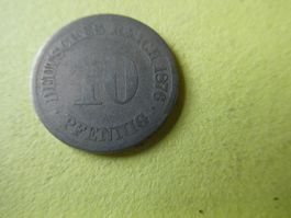 Dt. Reich 1876 A, 10 Pfennig