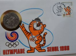 Münzbrief Olympiade Seoul 1988