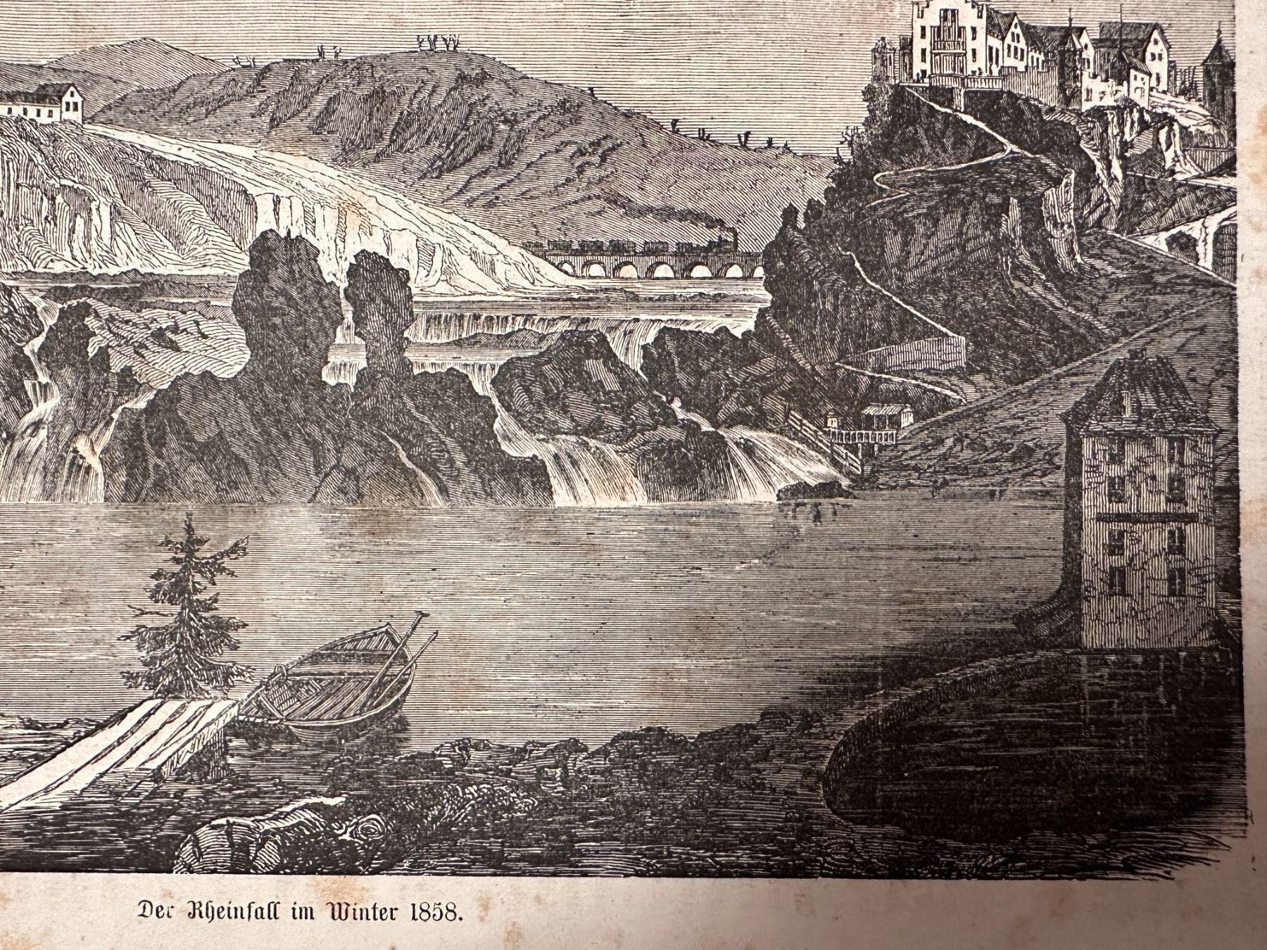 Incisioni: Der Rheinfall im Winter 1858 – Usato da Zürich venduto da allp 3