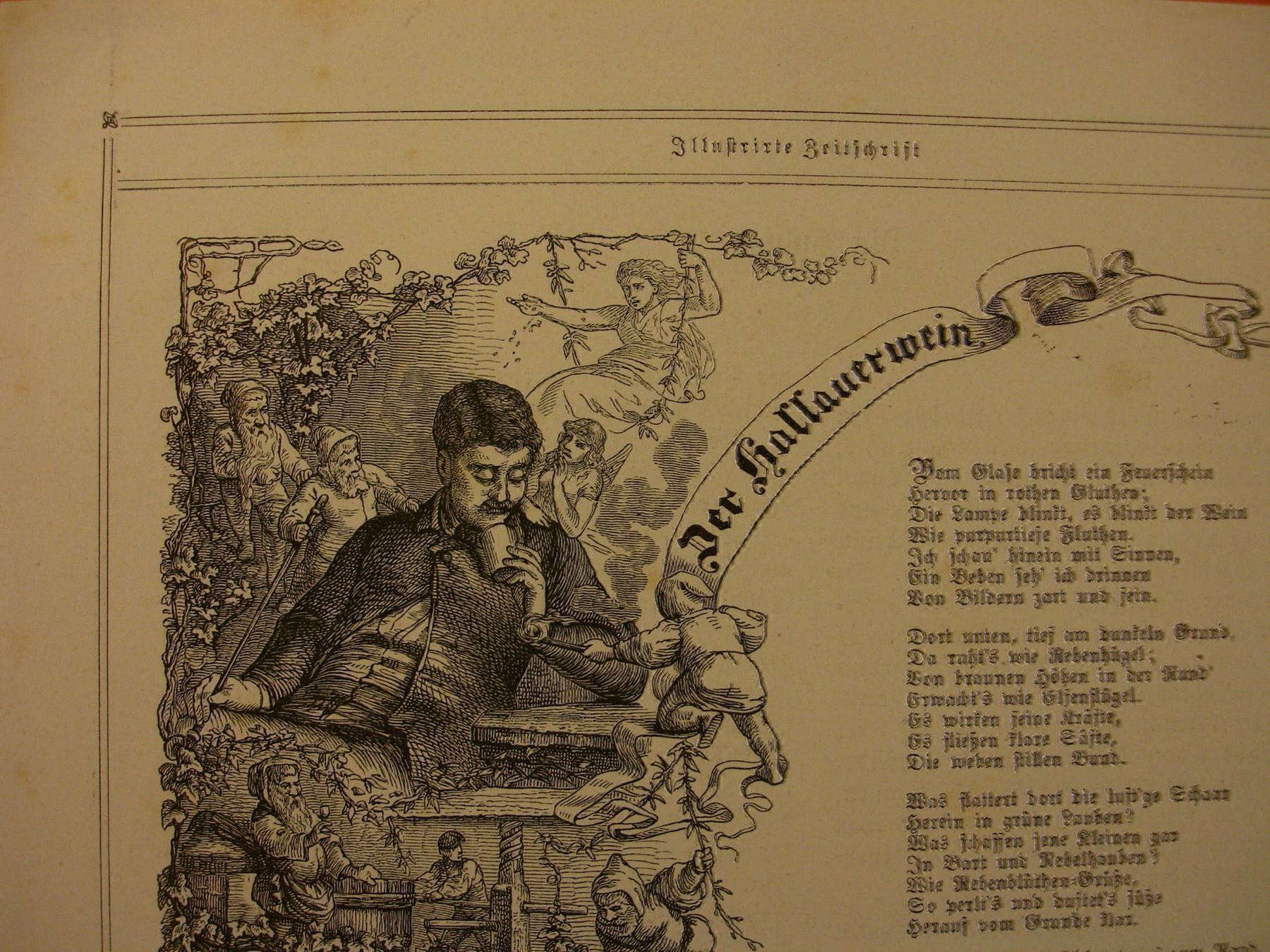 Incisioni: HALLAUERWEIN SCHAFFHAUSEN HOLZSTICH 1868 – Antico da Grüningen venduto da Kartensammler 1