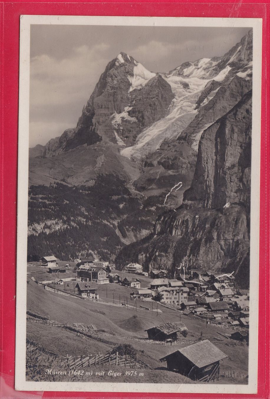 Cartoline postali: MÜRREN MIT EIGER, 1.8.1933 – Usato da Oberrieden venduto da Gebirgsstelze
