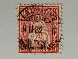 Sitzende Helvetia #62 gestempelt