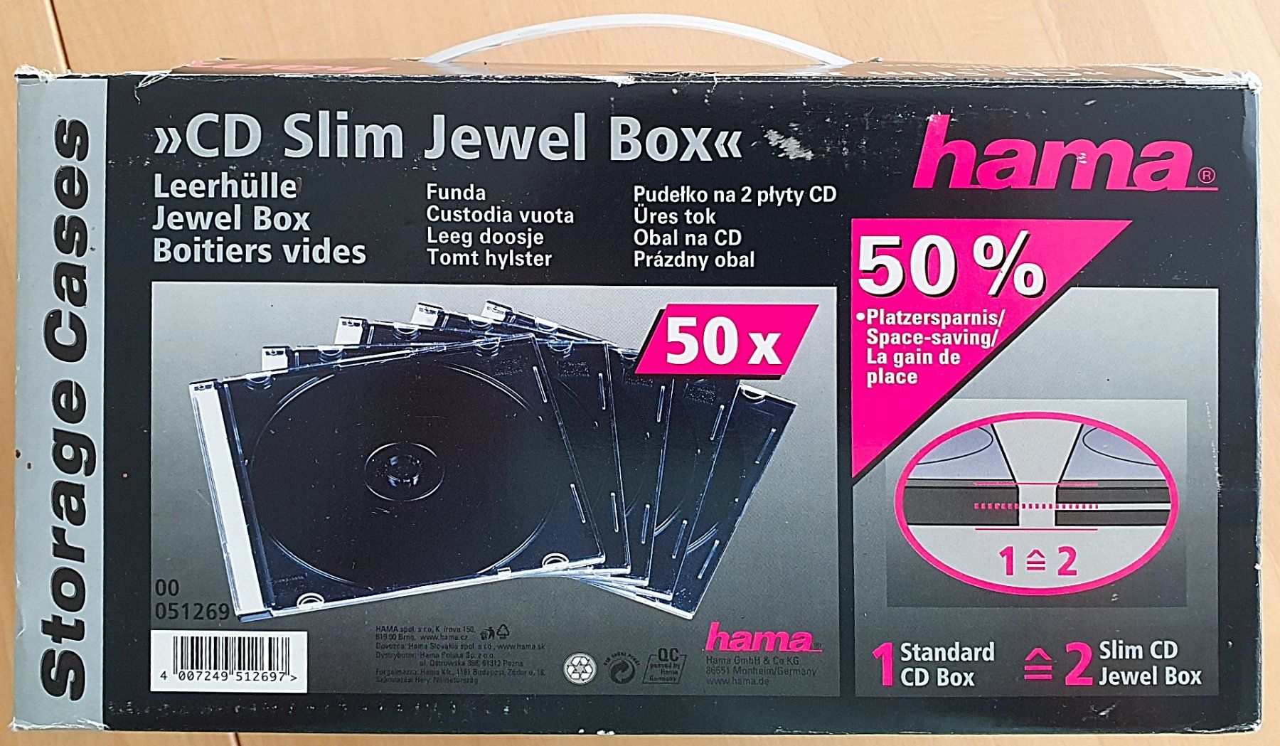 Hama Cover & Protezioni schermo: CD Hüllen  "Slim Jewel Box"  CD Cover – Nuovo e nell'imballaggio originale da Rüti ZH venduto da Noldisax