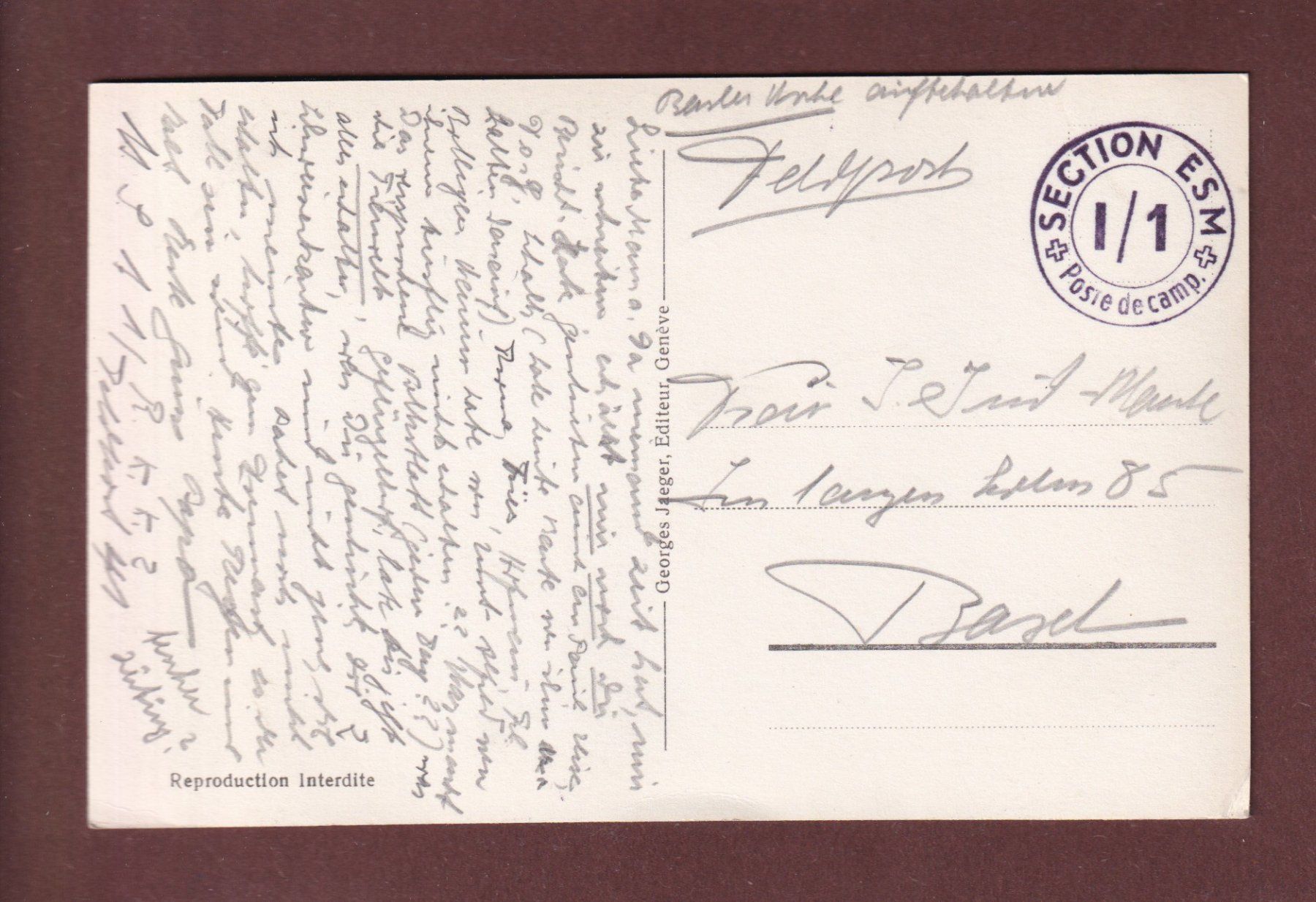 Cartoline postali: Bords du LAC LEMAN - Barque - Feldpost – Usato da Pully venduto da nicecards-shop 1