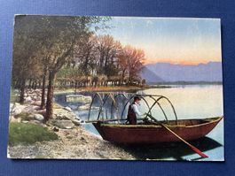 Alte Ansichtskarte vom Lago Maggiore, saluti dalla Riviera