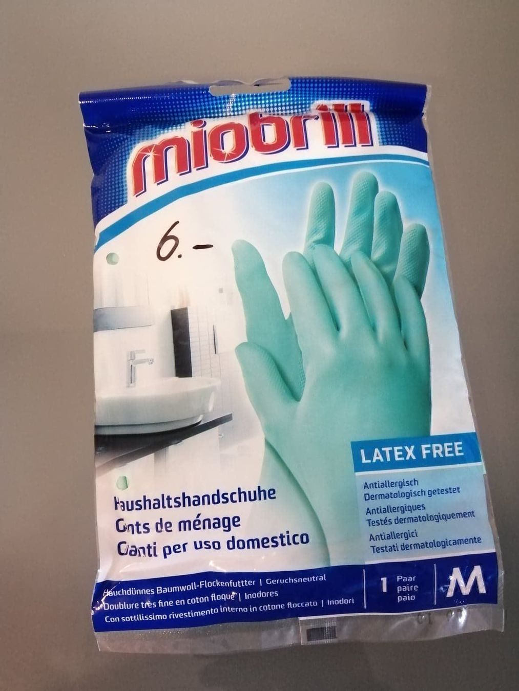 Guanti & manicotti: Miobrill LatexFree Haushaltshandschuhe M – Nuovo e nell'imballaggio originale da Bäch SZ venduto da Swissy46