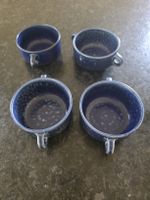4 Langenthal Ocean Blue Suppen- / Bouillontassen mit Henkel
