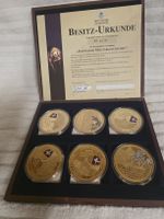 Schweizer Militärgeschichte, 6 Medaillen in Kapseln. Top!