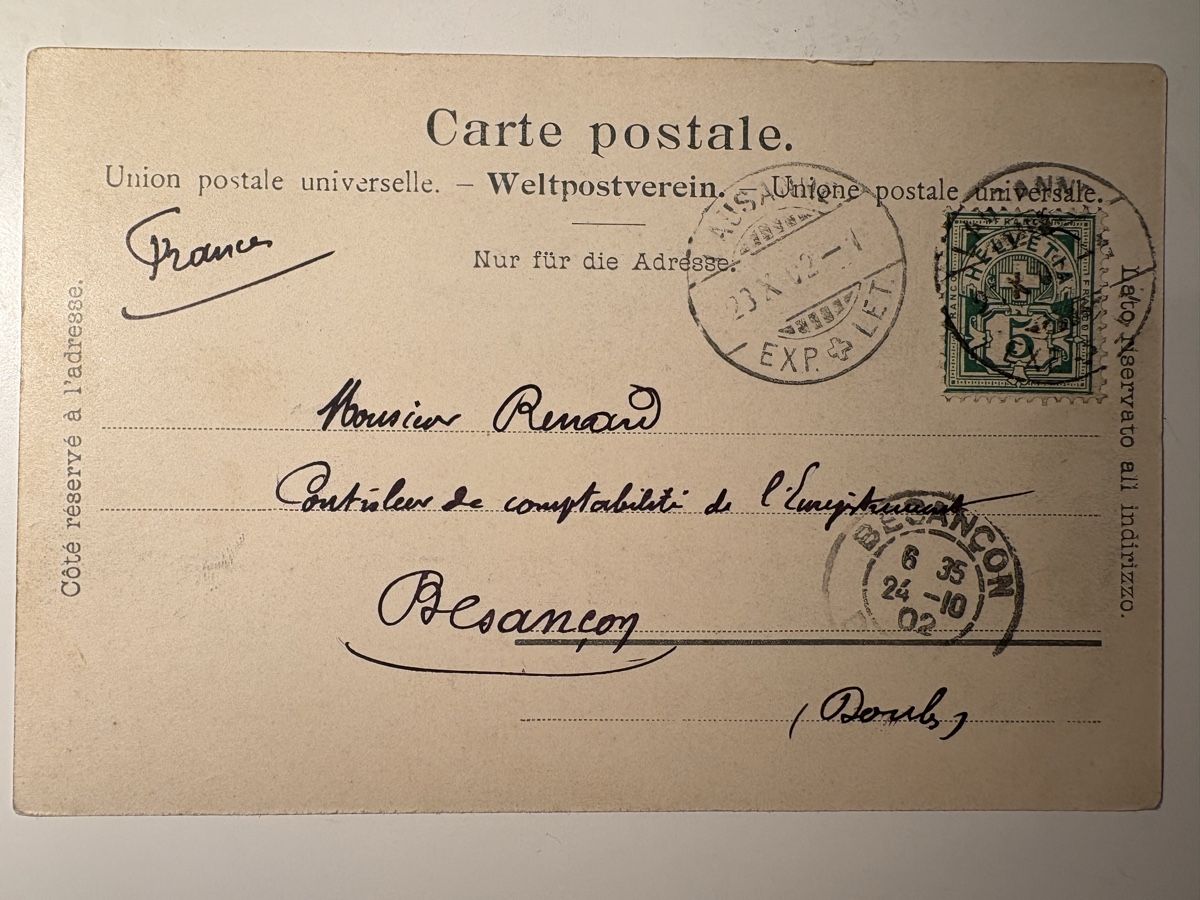 Cartoline postali: Carte postale ancienne - Lausanne le Château 1902 – Usato da Zweisimmen venduto da Domii 1