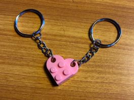 Schlüsselanhänger Herz ❤️ Glücksbringer Valentinstag Lego